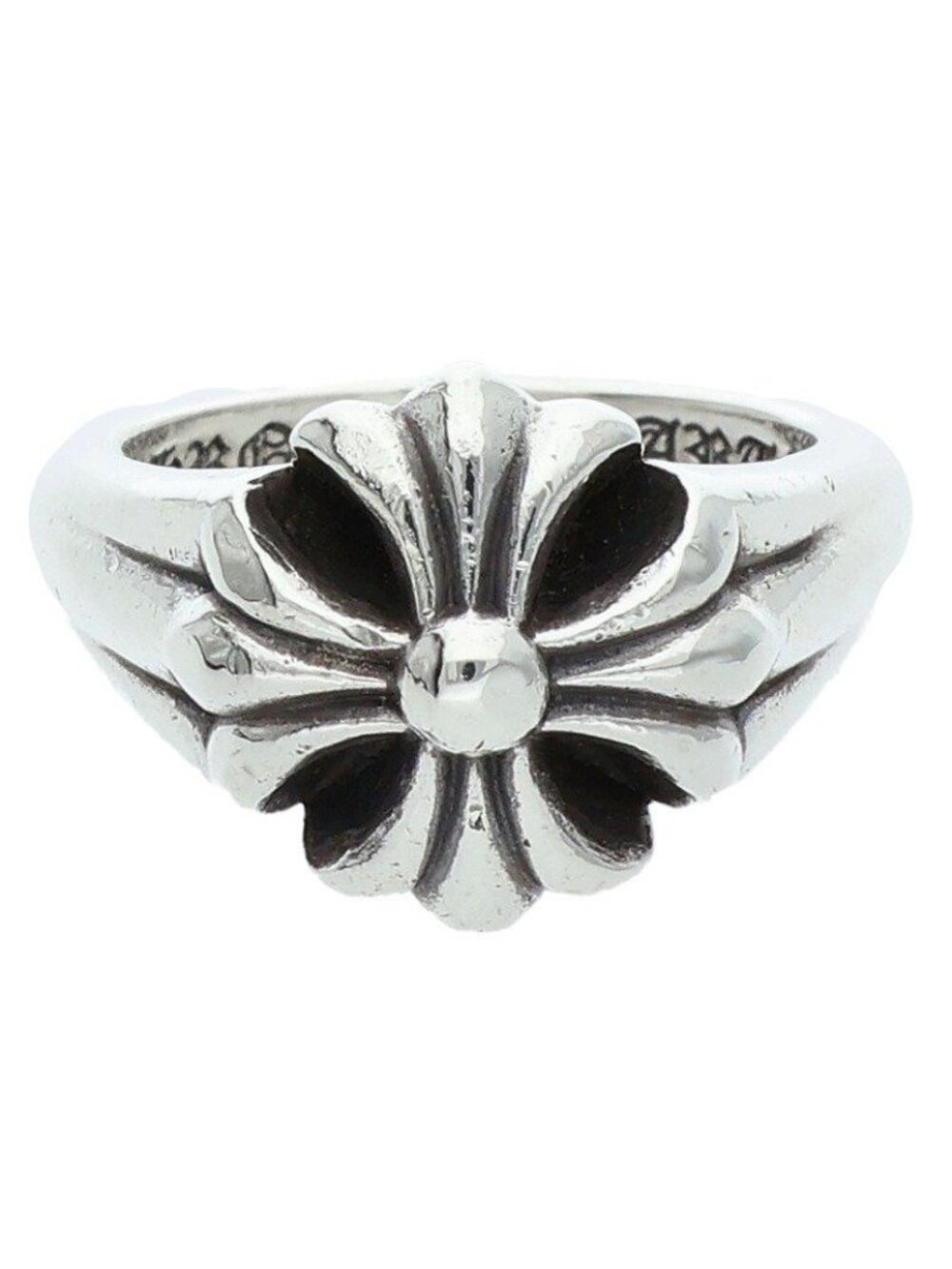 Chrome Hearts Cutout CH Plus Small Silver Ring